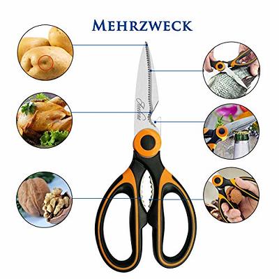 Mainstays Stainless Steel Utility Scissors Kitchen Shears with Black Grip 