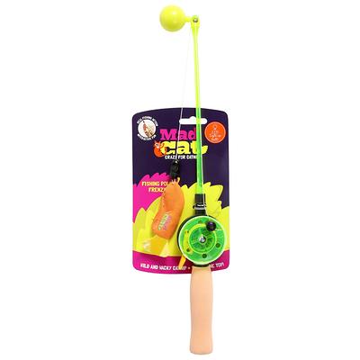Mad Cat Fishing Pole Frenzy Toy in Yellow