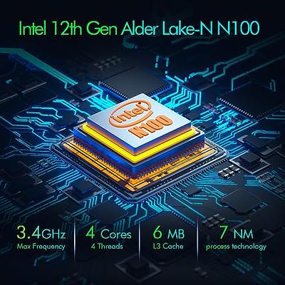 Dual LAN Mini Gaming PC Intel 12th Gen Alder Lake- N100(up to 3.4GHz) Micro  Computer, 16GB DDR4 RAM 512GB SSD Mini Desktop Support 4K HD/WiFi