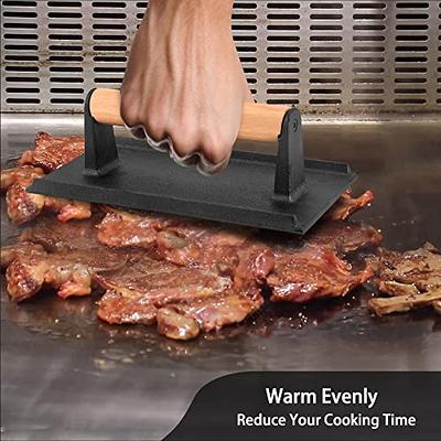 Burger Presses Stainless Steel Baking Tools Smooth Manual Meat Smasher Meat  Steak Press for BBQ Sandwich