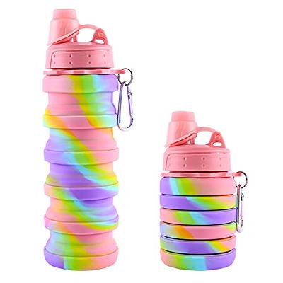 Mefold Water Bottles Collapse Silicone Durable Leak Proof Straw