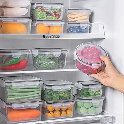 24 Pcs Food Storage Containers with Lids Airtight- Stackable Kitchen Bowls  Set Meal Prep Containers-BPA Free Leak Proof Plastic Lunch Boxes- Freezer