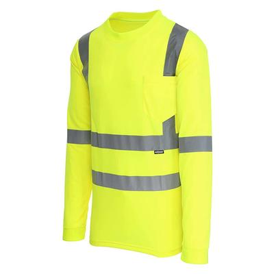 Men's X-Large High Visibility Yellow ANSI Class 3 Polyester Long