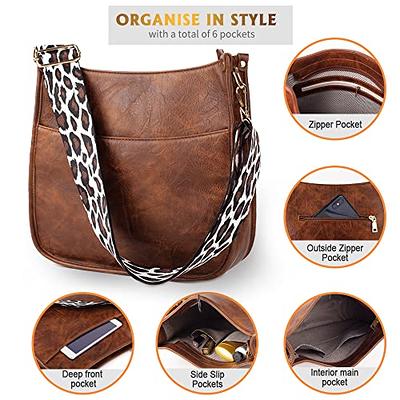 AUYOCO Vegan Leather Crossbody Bags for Women, Crossbody Purse with Guitar  Strap Zipped Pockets Handbag Shoulder Bag - Yahoo Shopping