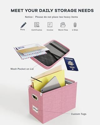  Oterri File Box with Lock, Fireproof Document Box