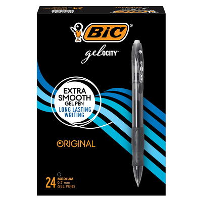 Paper Mate 1951719 InkJoy Black Ink with Black Barrel 0.7mm Retractable Gel  Pen - 12/Pack