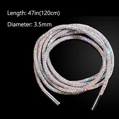 KEJXSGUO 1Pair Glitter Shoe laces Rhinestone Rope Colored Drawstring Cords  Replacement Crystal Bling Shiny Rou LY 13 0 - Yahoo Shopping