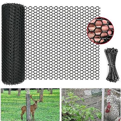 Tree Trunk Protector Guard Black 15.7x122inch Plastic Chicken Wire
