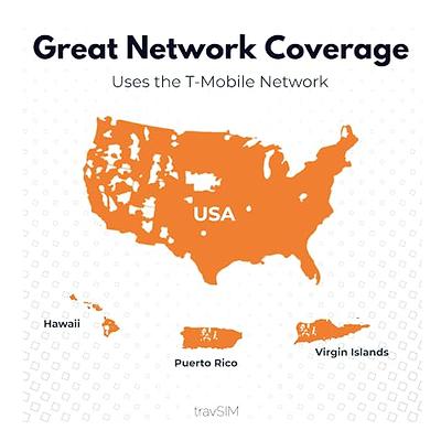 travSIM Prepaid SIM Card USA | T-Mobile Network | Unlimited Data, Calls &  Texts in The USA | US SIM Card Works on iOS & Android Devices | US Mobile