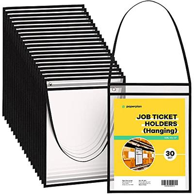 Hanging Job Ticket Holders 9x12 (30 Set) and Product Image Report Covers  with 3-Prong Fasteners Clear Front (30 Set) - Plastic - Bundle - Yahoo  Shopping