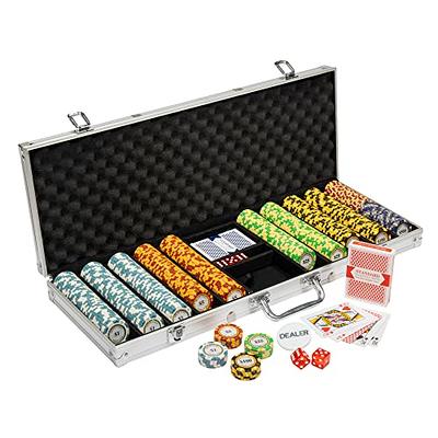 MBGBrybelly Showdown Poker Chip Set Aluminum Carry Case - Casino Clay  Composite 13-Gram Quality Poker Chips - with Dice, Playing Cards -  Heavy-Duty Protection - Locking Portable Case (500 ct.) - Yahoo Shopping