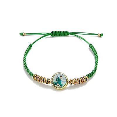 Gemstone Leaf Charm Bracelet