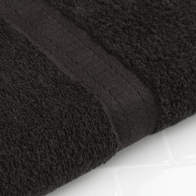 Mainstays Solid Bath Towel, Rich Black