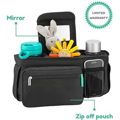 Baby Stroller Organizer Bag With Insulated Pocket Universal Fit