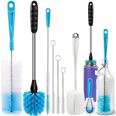 Utility Bottle Cleaning Brush Set Long Handle Thin Small Big Wire Cleaner  Bendable Flexible for Narrow Neck Skinny Spaces of Water Beer Wine Baby  Bottles Pipe Tube Flask Decanter Straw 