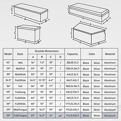 BATONECO 39 Inch Aluminum Trailer Tongue Tool Box, Heavy Duty