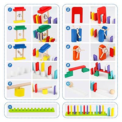 Dominoes Domino Set Game Blocks Toyblock Wooden Kids Adults Stacking  Building Dominos Toys Tilesbulk Tile Entertainment Racing