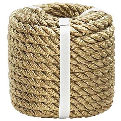 3/8 Inch X 100 Ft Diamond Braided Rope for Knot Tying Practice, Camping,  Boats