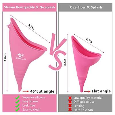 SMEKLYN Female Urination Device Women Pee Funnel Reusable Silicone Urine  Cup Female Urinal Post Surgery Pee Standing Up Perfect for Camping Hiking  Travel Road Trip Accessories-Plus Size - Yahoo Shopping