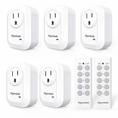 Hapythda Wireless Remote Control Outlet,15A/1500W Wall Mounted