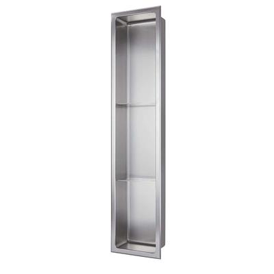 Dracelo 13.39 in. W x 4.33 in. D x 2.36 in. H 2 Tier Black Bathroom Shelf  Shower Wall Mount Rustproof Stainless Steel B083GL4WV6 - The Home Depot