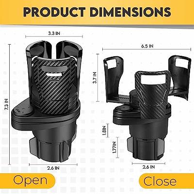 Dual Cup Holder Expander for Car, 2 in 1 Multifunctional Car Cup Holder  Expander with Adjustable Base All Purpose for 20 Oz Bottles Cups Drinks  Snacks Compatible with Most Cars - Yahoo Shopping
