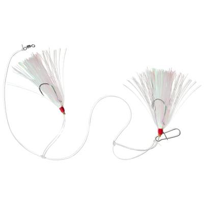 Uncle Mo's Tackle - 10 Pack - Hi-Lo Rig – White Mylar Teaser for Saltwater  – BKK Black Size 2/0 Bait Hook - 30lb Heavy Duty Mono 2ft Long - Black  Duo-Lock Snaps - Yahoo Shopping