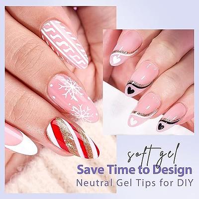 Gel Nail Kit - BTArtbox Soft Gel Nail Tips and Glue Gel Kit, Natural X-Coat  Tips