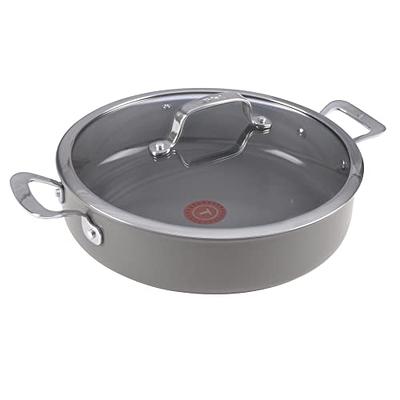 T-Fal Non-Stick 5.5 Quart Deep Saute Pan With Glass Lid 