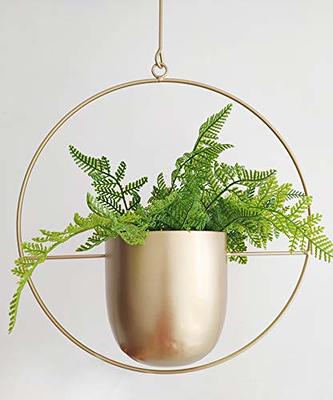 2 Pcs Hanging Planters for Indoor and Outdoor Plants with Hooks and Chains  Metal Modern Wall and Ceiling Planter Minimalist Flower Pot Hold Planters