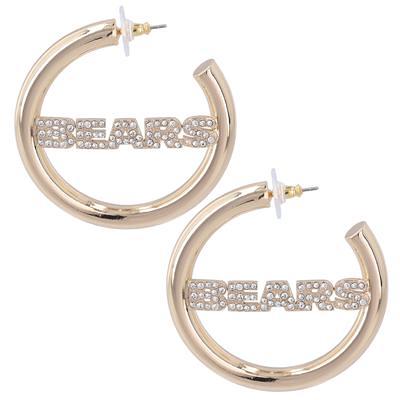 BaubleBar Chicago Bears Logo Large Hoop Earrings - Yahoo Shopping