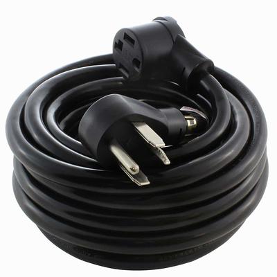 VEVOR 50 Amp Generator Cord 30-ft / 4-Prong Outdoor STW Heavy Duty General Extension Cord in Black | FDJYCX30FTX50ACZ1V1