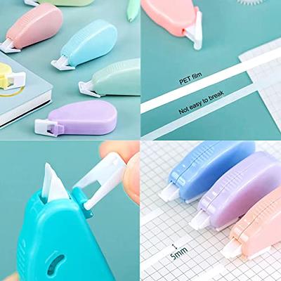 BITOSEE 2 in 1 White Out Correction Tape and Double Sided Tape Roller, Cute Quick Dry Japan, with Permanent Adhesive Tape Runner,for School Office