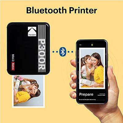 KODAK Mini 2 Retro 4PASS Portable Photo Printer (2.1x3.4 inches) + 68  Sheets Bundle, Black