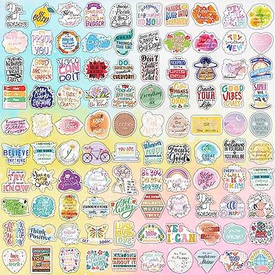 100pcs Inspirational Quote Stickers For Adults Teens, Motivational Positive  Stickers Vision Board Supplies For Water Bottle, Diary, Scrapbook