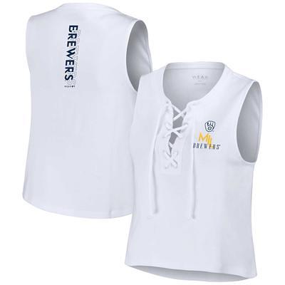 Milwaukee Brewers G-III 4Her by Carl Banks Women's Baseball Girls Fitted T- Shirt - White