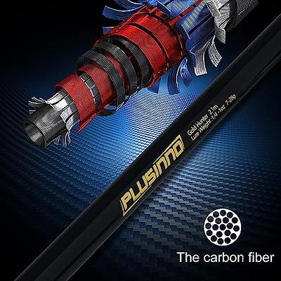 PLUSINNO Fishing Rod and Reel Combos Carbon Fiber Telescopic