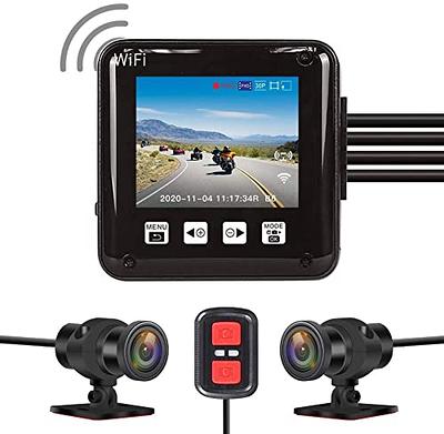 VSYSTO WiFi Motorcycle Dash Cam, 2 Inch Screen All Waterproof HD 1080P WDR  SONY307 150° Wide Angle Fisheye Lens Front and Rear Camera, Night Vision,  G-Sensor Loop Recording (Black-2Inch) - Yahoo Shopping