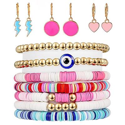 Yowivon Colorful Bracelets Pack Stretch Stackable Evil Eye Gold Beaded  Bracelets Cute Gold Hoop Earrings Friendship Y2K Preppy Jewelry Aesthetic  Trendy Stuff Waterproof Surfer Bracelets Women - Yahoo Shopping