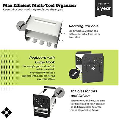 Large Power Tool Organizer Storage 5 Drill Holder, Garage Tool
