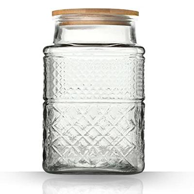  Sweejar Large Glass Candy Jars with Wooden Lids, 1.2