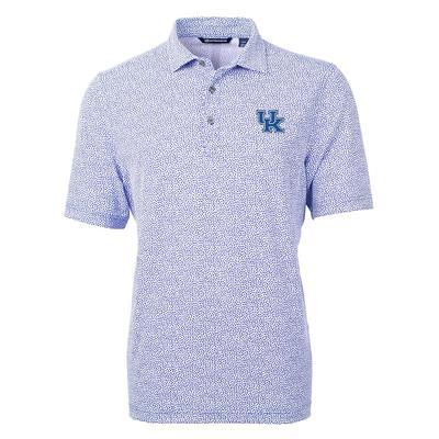 Men's Cutter & Buck Light Blue Atlanta Braves Virtue Eco Pique Tile Print Recycled Polo Size: Medium