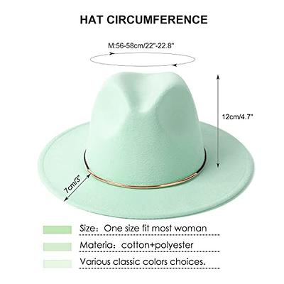 Mint Green Wide Brim Felt Hat for Women