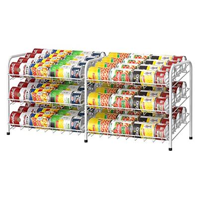 MOOACE Can Rack Organizer, 2 in 1 Can Storage Dispenser for 72 Cans, Can  Organizer for Pantry Kitchen Cabinet, White - Yahoo Shopping