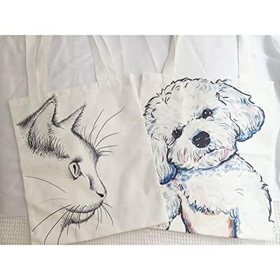 Cute Canvas Tote Bag for Women with Dog Design, Reusable Book Tote for  Teachers School Leisure, Funny Dog Bag for Shopping Grocery, Birthday  Valentines Day Gift - Yahoo Shopping