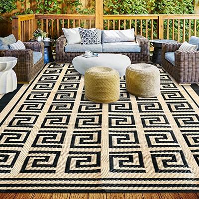 8x10 Water Resistant, Large Indoor Outdoor Rugs for Patios, Front Door  Entry, Entryway, Deck, Porch, Balcony | Outside Area Rug for Patio 