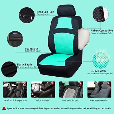 FH Group Colorful Ultra Universal Seat Cushions for Car Truck SUV Van - Front Set, Blue