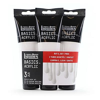 Liquitex BASICS Acrylic Paint, 118ml (4-oz) Tube, Set of 3, Titanium White  - Yahoo Shopping