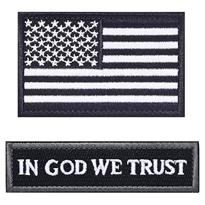 Black & White American Flag Patch - Hook & Loop Morale Patches