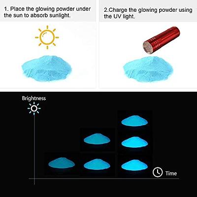 Glow in The Dark Pigment Powder, 12Colors Epoxy Resin Luminous